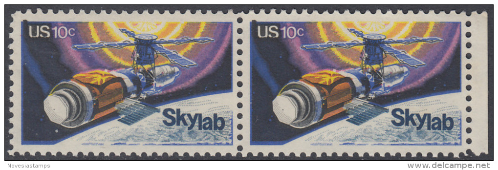 !a! USA Sc# 1529 MNH Horiz.PAIR W/ Right Margin - Skylab - Neufs