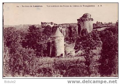 Vue Exterieure Des Ruines Du Chateau De Touquedec - Lannion