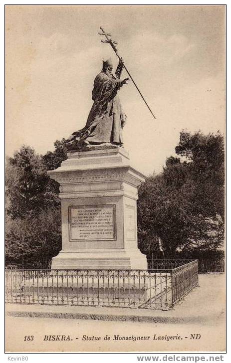 ALGERIE BISKRA Statue De Monseigneur Lavigerie - Biskra