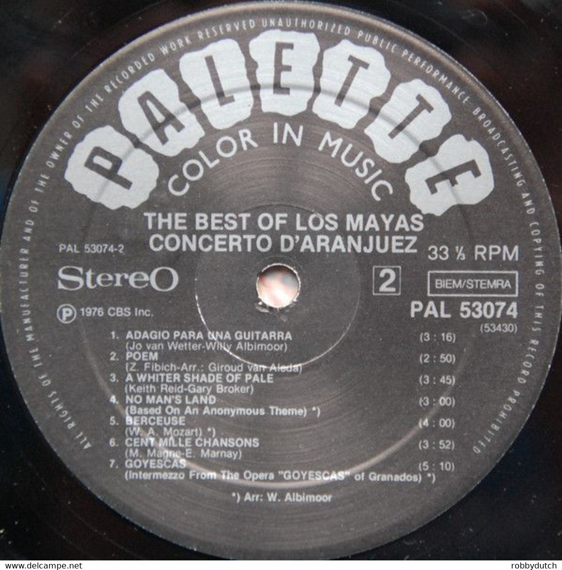 * LP * LOS MAYAS - CONCERTO D'ARANJUEZ (THE BEST OF LOS MAYAS) Holland 1974 - Instrumental