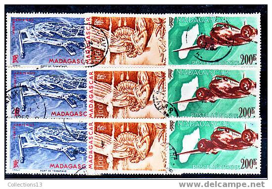 MADAGASCAR - PA63/64A Obli (3 Series Avec Petits Defauts) Cote 14,40 Euros Depart à 10% - Airmail
