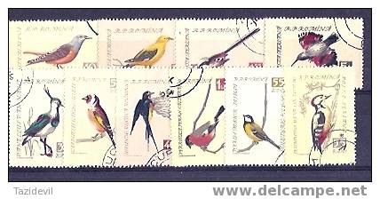 ROMANIA - 1959 Airmail - Birds. Scott C80-9. Used - Used Stamps