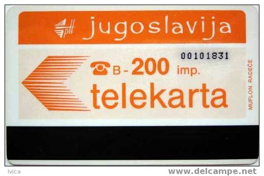 YUGOSLAVIA - Autelca Card - ZAGREB 0-24 - 200 Units - No:00101831 - Jugoslawien