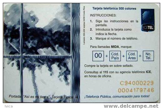COSTA RICA - Asi Es Mi Tierra Tarjeta Tipica 4 - I - 04/99 - 350.000 - Costa Rica