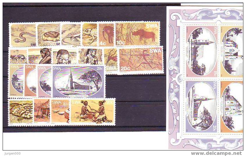 Nr 413/416, 431/434, 440/443, 444/447, 448/451, BL4 **, Michel = 20 € (Y15436) - Namibia (1990- ...)