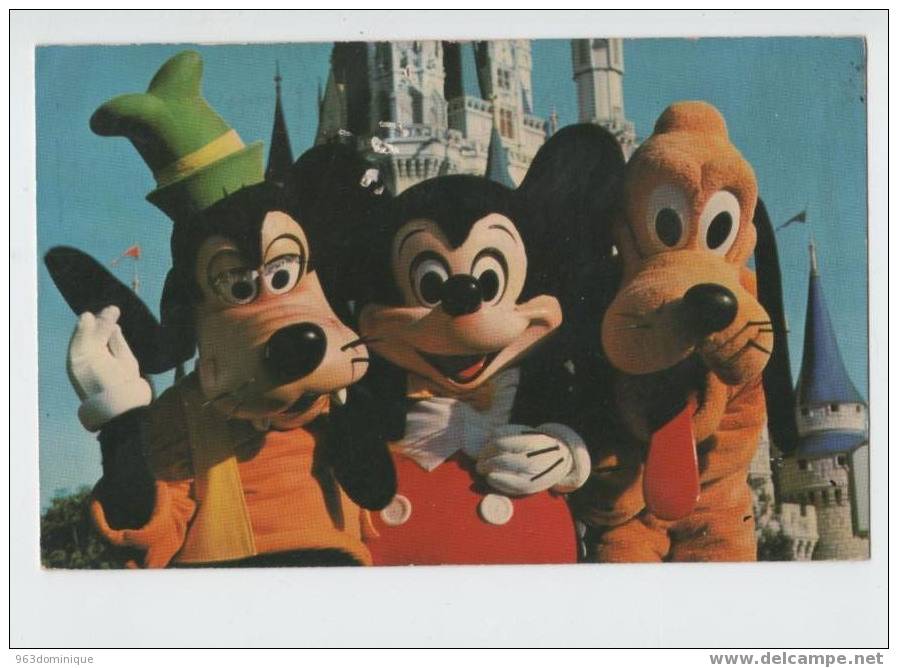 Walt Disney World Used In 1983 - Goofy Micky Mouse And Pluto - Disneyworld