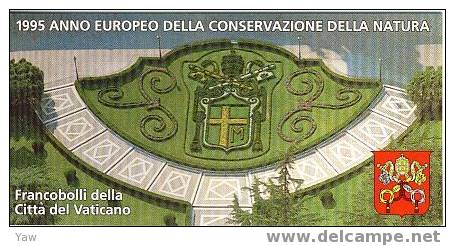 VATICANO 1995 LIBRETTO ANNO EUROPEO CONSERVAZIONE NATURA*** : 4 BF X 3 FRANCOBOLLI - Groenten