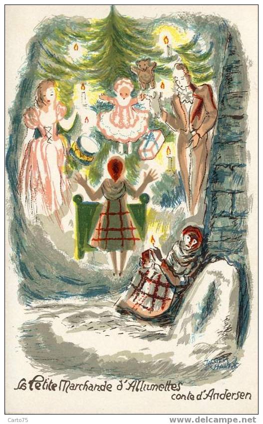 CONTE - Lithographie Originale Exécutée Par Jacques Lechantre (tirage Limité) Andersen - Noël Jouets - Fairy Tales, Popular Stories & Legends