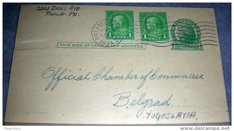 USA,Stationery,1 Cent,Additional Stamps,vintage Postcard - 1921-40