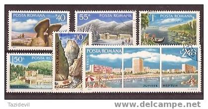 ROMANIA - 1971 Tourism. Scott 2235-40. Used - Gebraucht