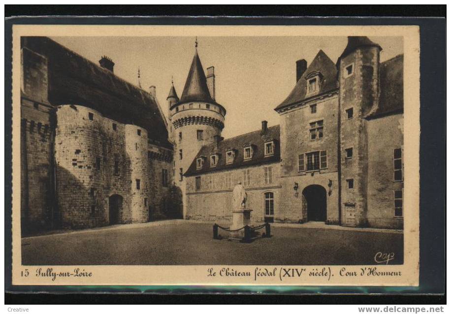 SULLY SUR LOIRE *LE CHATEAU FÉODAL, CARTE VIERGE - Sully Sur Loire