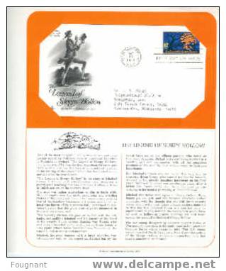 ETATS-UNIS:N°1038 FDC 1974.La Légende De Sleepy Hollow.Feuille D´album Avec Explications. - Briefe U. Dokumente