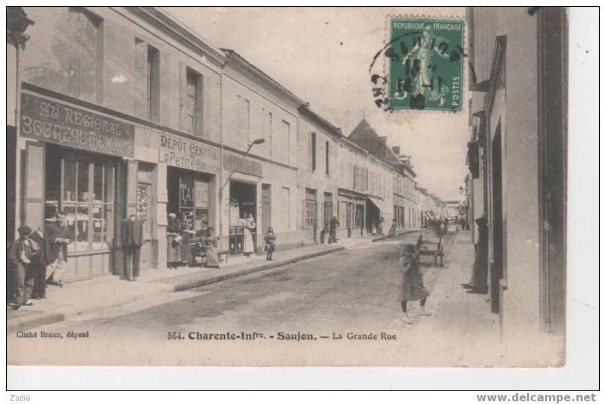 17.590/ SAUJON - La Grande Rue (Braun N°564) - Saujon