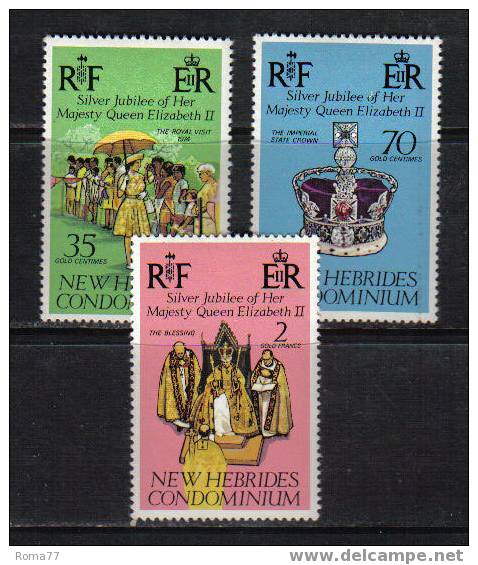 870a - NUOVE EBRIDI, 1977 : Silver Jubilee Elizabeth II  *** - Andere & Zonder Classificatie