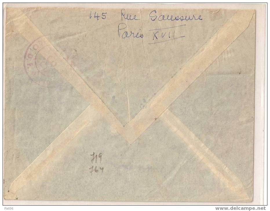 PARIS - TRI N° 1 DEPART 17-6 - 47 - L.S.E. P/MEXIQUE- TARIF à 25F. N° 719 .N°764 - 1927-1959 Cartas & Documentos