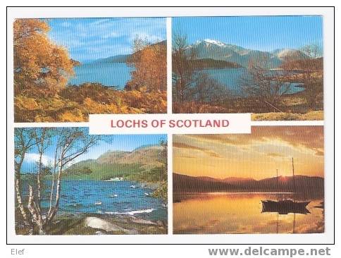 Scotland : Loch Ness, Loch Leven, Loch Lomond, Loch Eil ;+ Flamme TRAIN "Shuttle, 35 Minutes Folkestone To Calais" ;TB - Inverness-shire