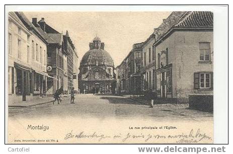 Scherpenheuvel: La Rue Principale Et L'Eglise-zie 2 Scans - Scherpenheuvel-Zichem