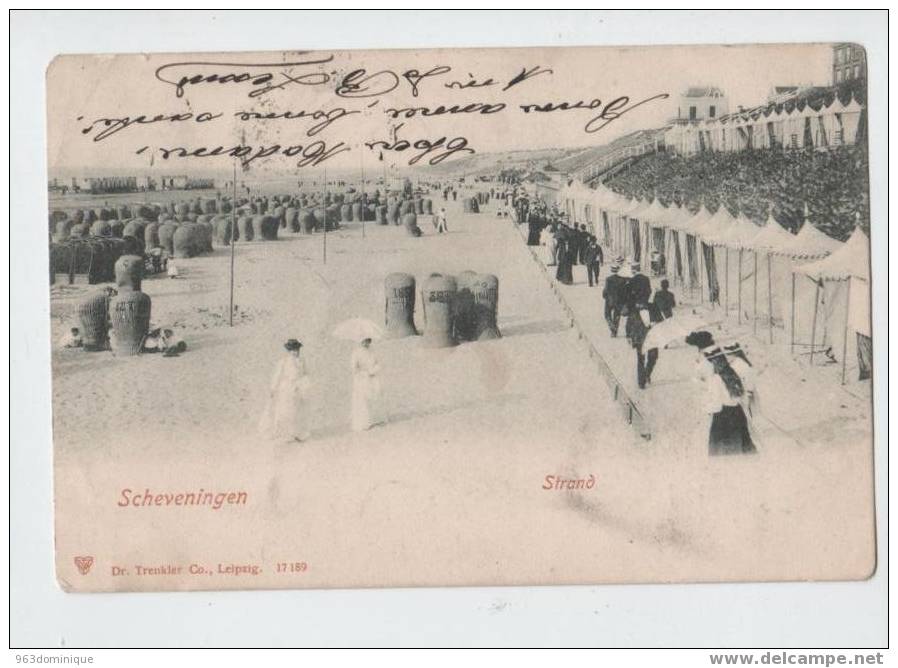 Scheveningen - Strand - Dr Trenkler Co - Leipzig 17189 - Gelopen 1902 - Scheveningen