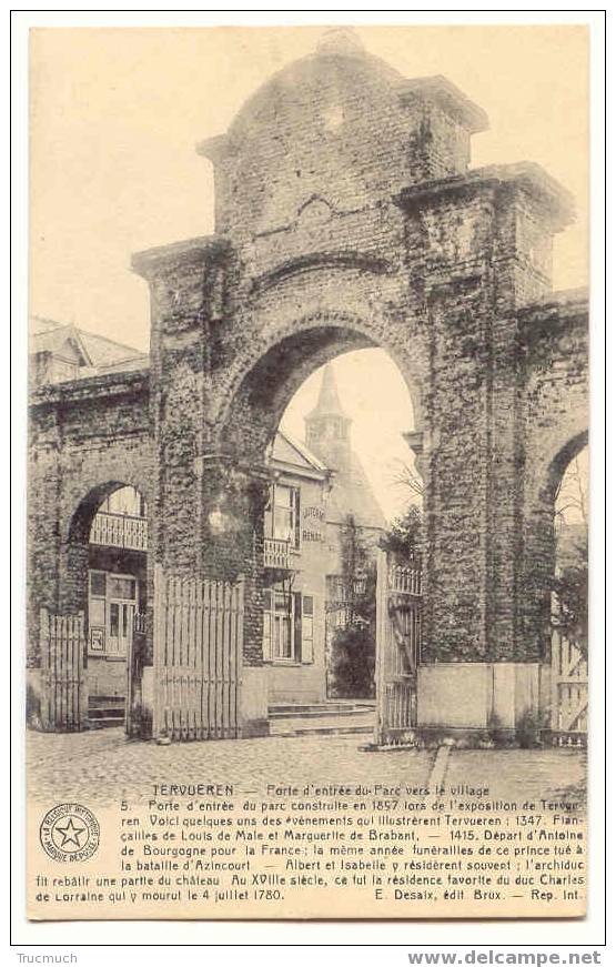 8929 - Tervueren - Porte D'entée Du Parc Vers Le Village - Tervuren