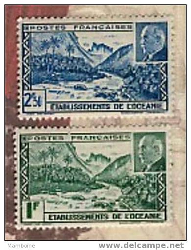 Oceanie  Petain 136/37 Neuf Avec Trace De Charniere. - Unused Stamps