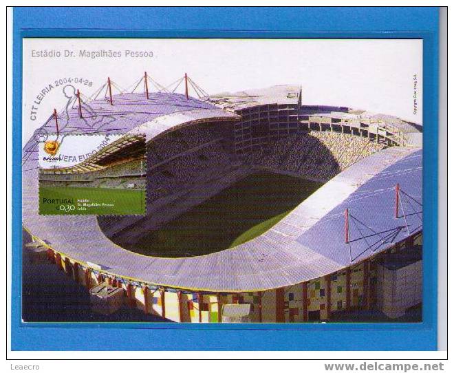 Gc206 PORTUGAL Sports Stades EURO 2004 Sud Zone: Magalhães Pessoa Leiria Ville Maximum Card Maxicard Football Soccer - Championnat D'Europe (UEFA)