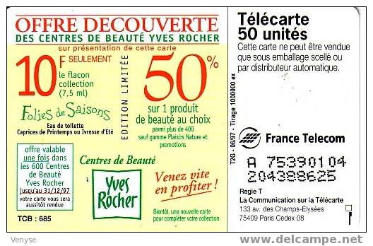 Folies De Saisons Par Yves Rocher ¤ 50U ¤ S03 ¤ 06/97 - Perfume