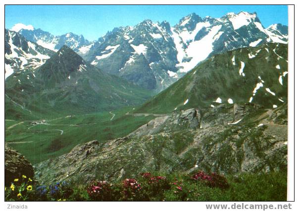 CARTE POSTALE - PANORAMA VU DU COL DU GALIBIER - Autres & Non Classés