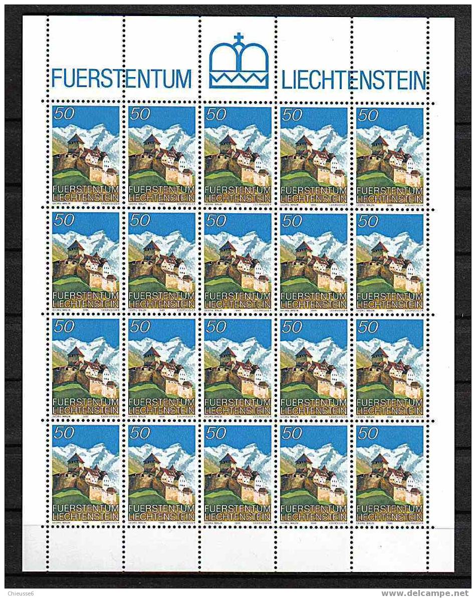 Liechtenstein** Feuilles - Série N° 837 à 839 -  - Château De Vaduz (I) - Bloques & Hojas