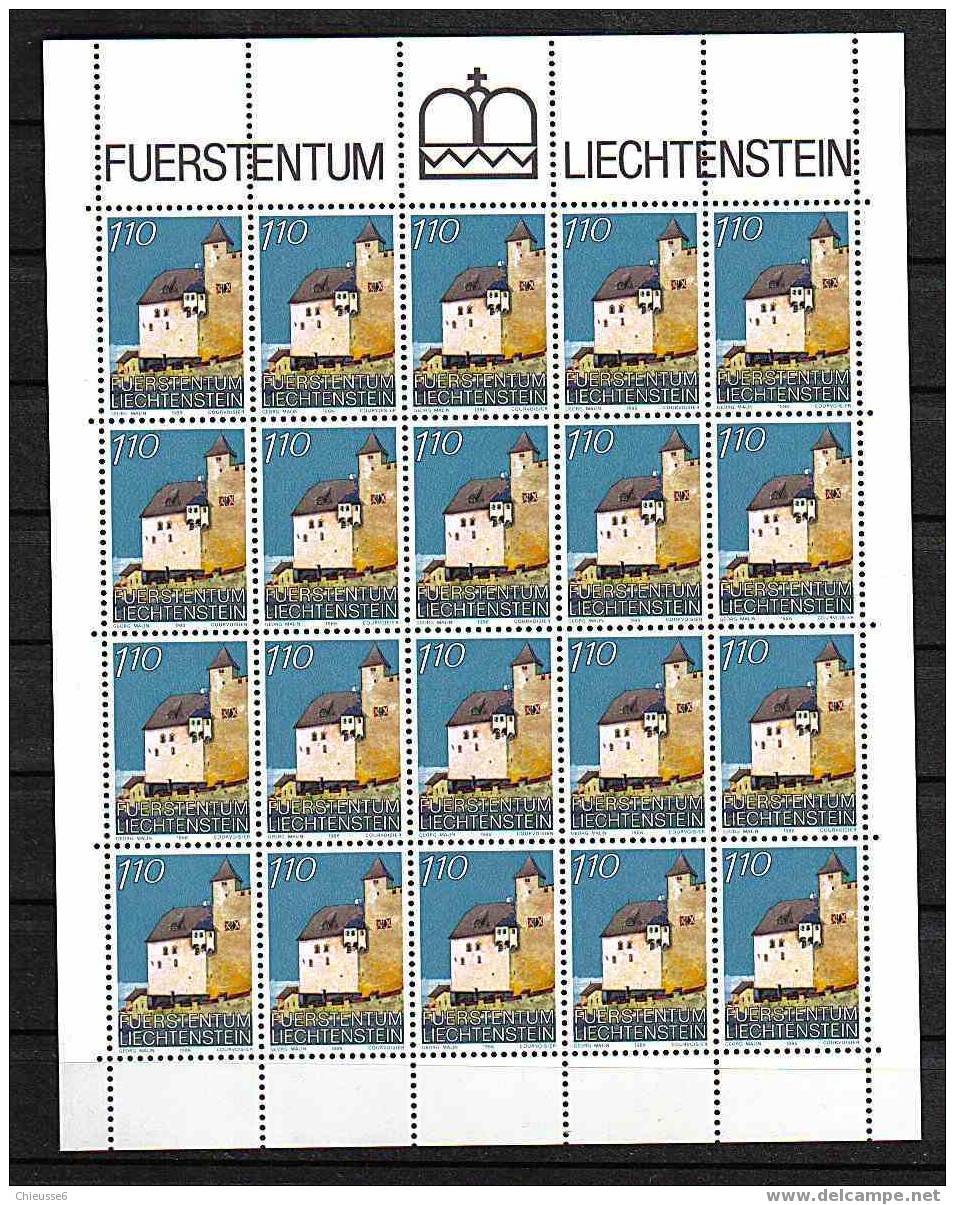 Liechtenstein** Feuilles - Série N° 837 à 839 -  - Château De Vaduz (I) - Bloques & Hojas