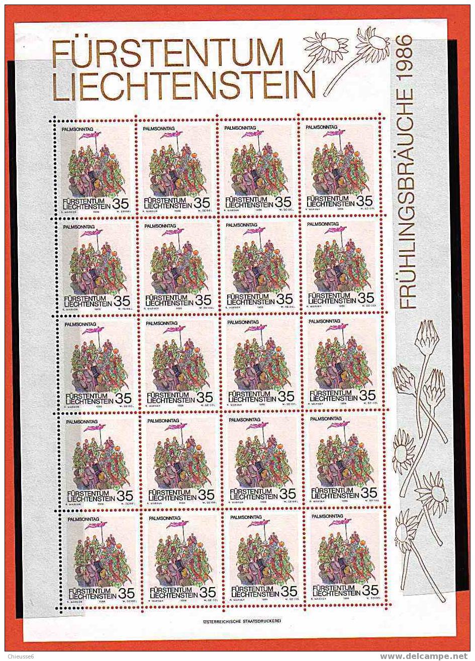Liechtenstein** Feuilles - Série N° 840 à 842 - Coutumes De Printemps - Blocks & Sheetlets & Panes