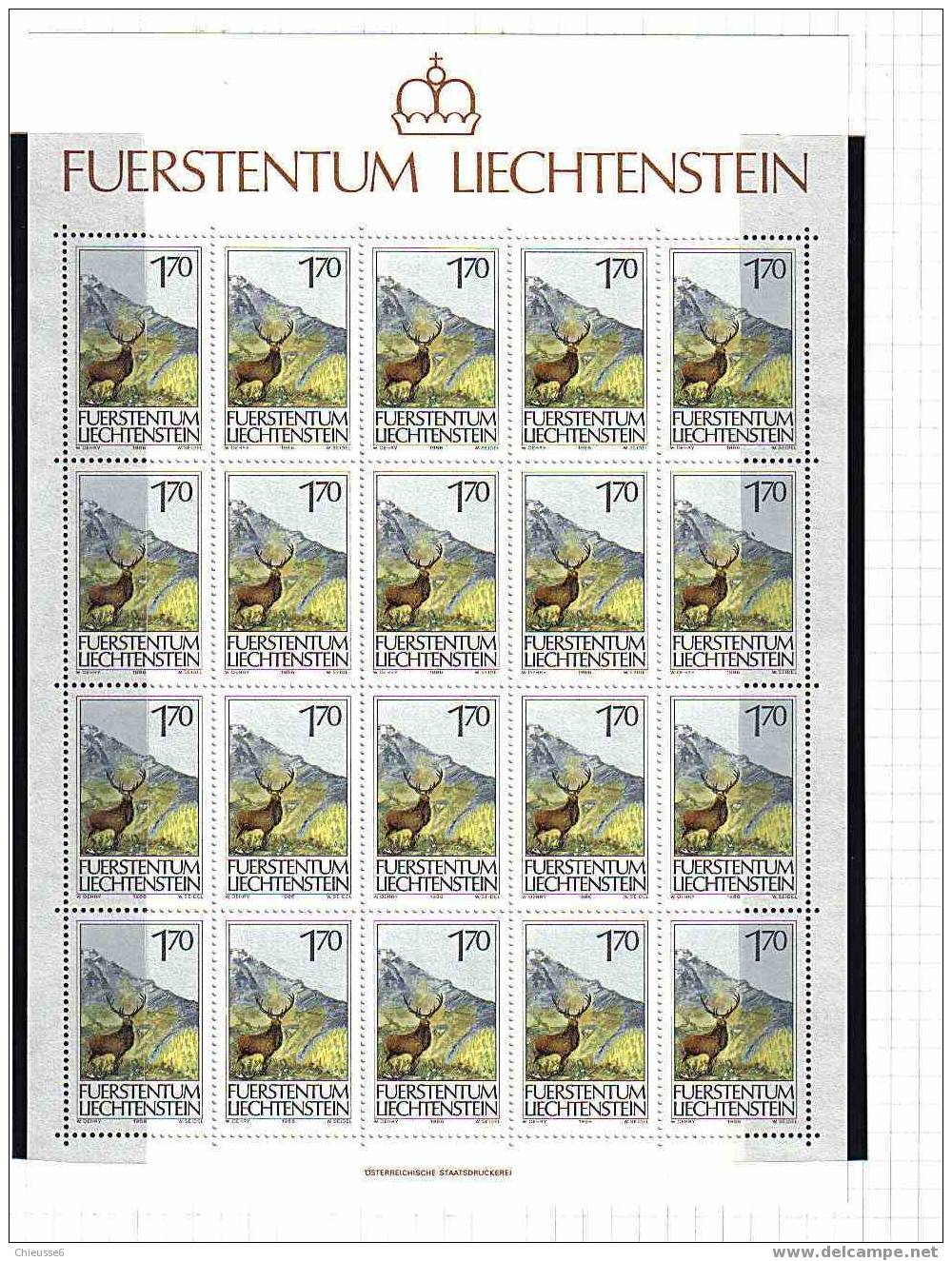 Liechtenstein** Feuilles - Série N° 848 à 850 - Faune - Animaux De Chasse (I) - Blokken