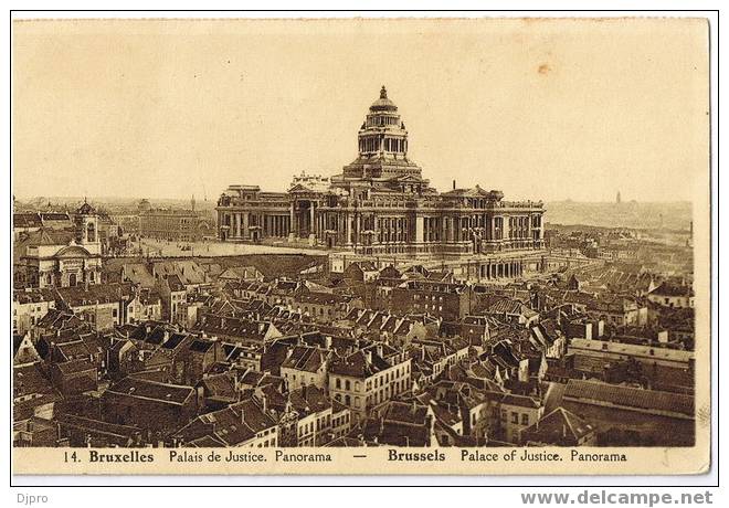 Bruxelles Palais De Justice Panorama  1938 - Panoramische Zichten, Meerdere Zichten