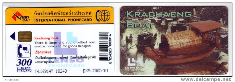 Telecarte - Krachaeng Boat - Lenso - 300 Baht - Bateau - Thailand