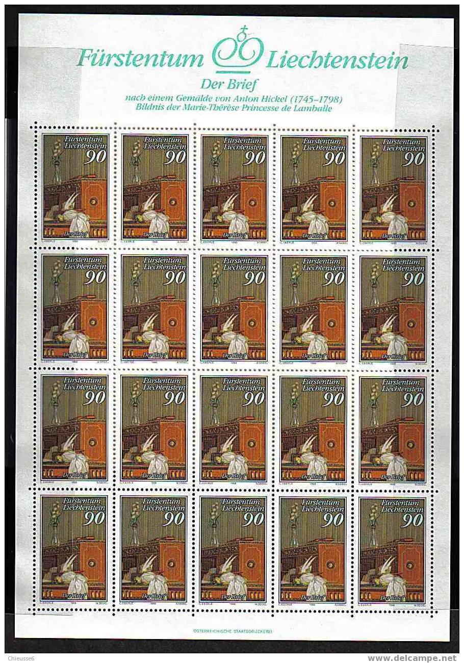 Liechtenstein** Feuilles - Série N° 898 à 900 -  Tableaux - Blocks & Sheetlets & Panes