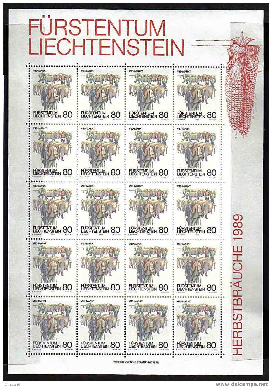 Liechtenstein** Feuilles - Série N° 912 à 914 - Coutumes D' Automne - Blocks & Sheetlets & Panes