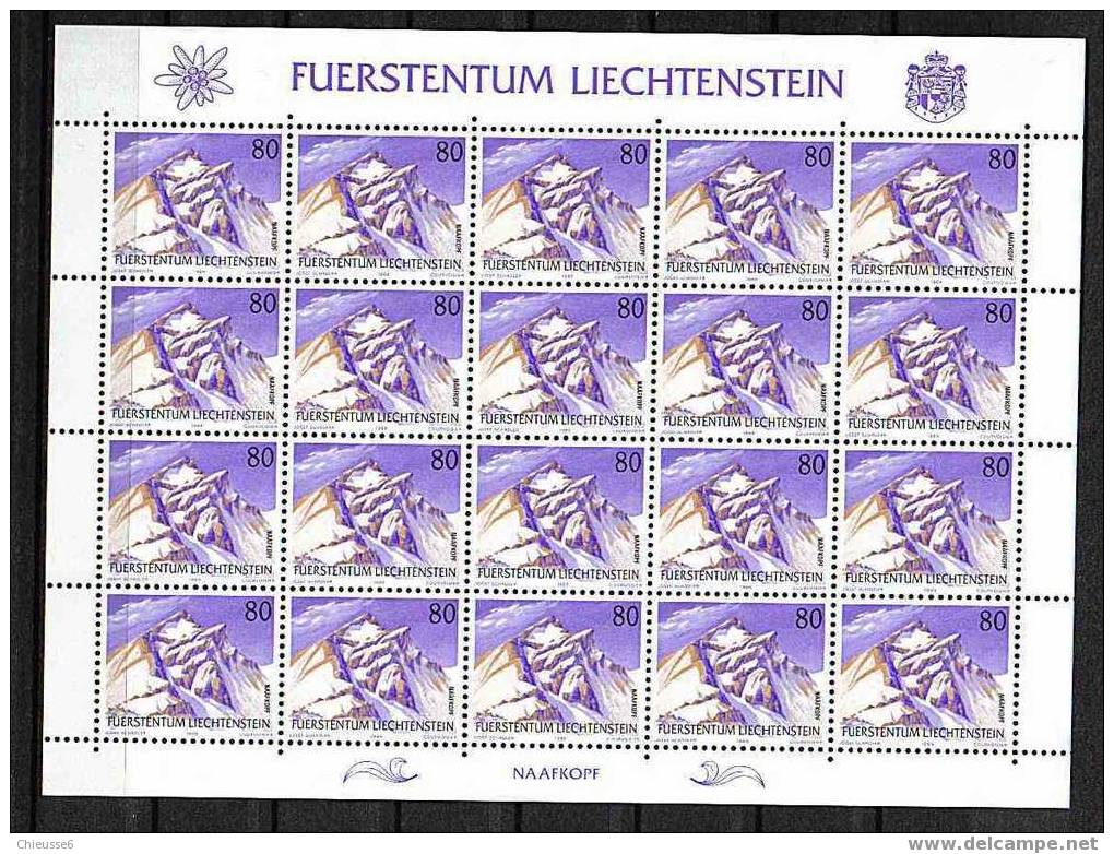 Liechtenstein** Feuilles - Série N° 915 à 918 - Montagnes - Blocs & Feuillets