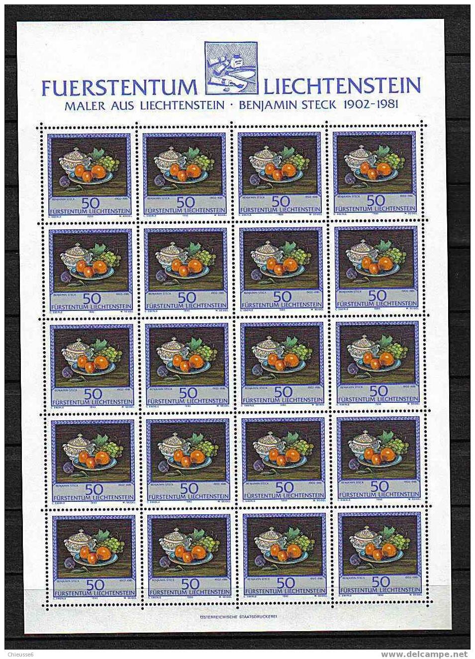 Liechtenstein** Feuilles - Série N° 931  à 933 - Peintures - - Blocks & Sheetlets & Panes