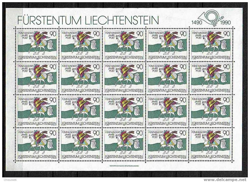 Liechtenstein** Feuille -  N° 945 - 500eme An. Des Relations Postales - Blocks & Sheetlets & Panes