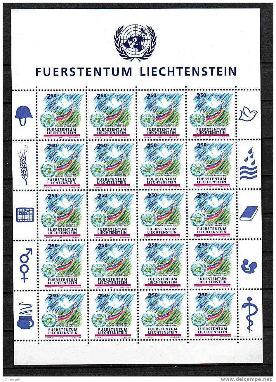 Liechtenstein** Feuille -  N° 956 -  Admission à L' ONU - - Blocs & Feuillets