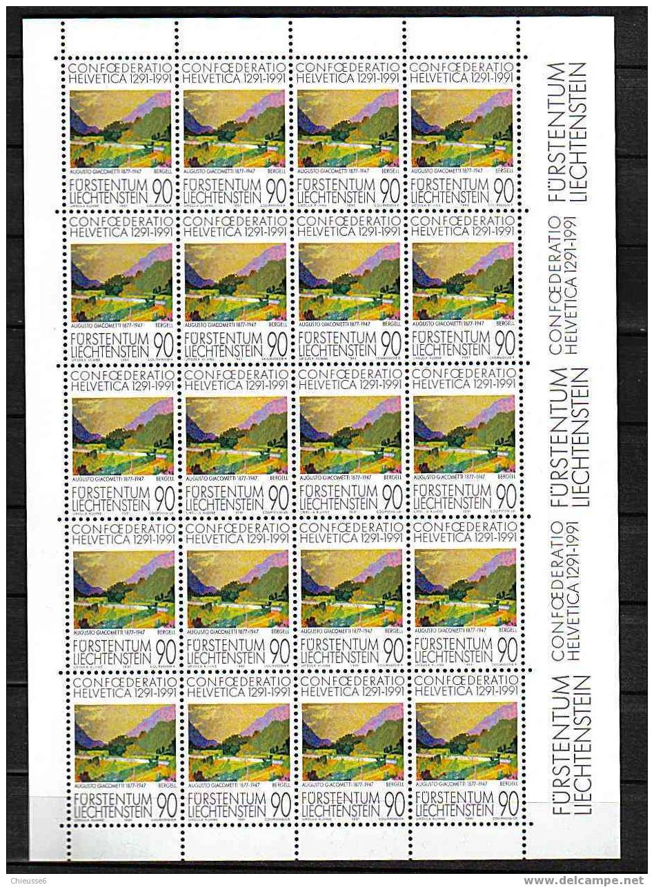 Liechtenstein** Feuilles - Série N° 957 à 960 -  Tableaux - Blocks & Sheetlets & Panes