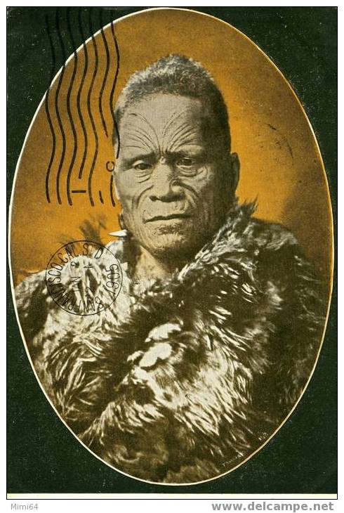 NOUVELLE - ZELANDE . TAWHAO , MAORI WARRIOR CHIEF . - Nouvelle-Zélande