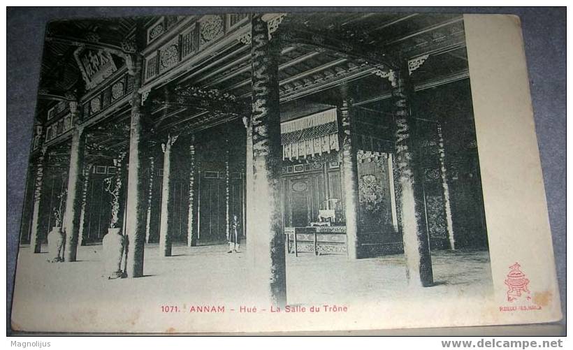 Vietnam,Annam,Indo-Chine, Hue,Royal  Palace,Throne Hall,vintage Postcard - Vietnam