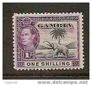 FAUNA - ELEPHANTS - GAMBIA - GEORGE VI - 1938 - Yvert # 131 - Scott # 138 - MINT (H) - Elefanten