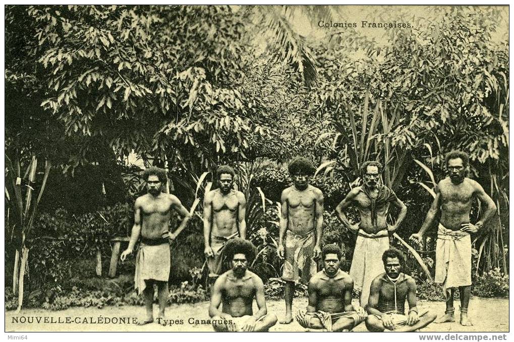 NOUVELLE-CALEDONIE .  TYPES CANAQUES .  (  COLONIES FRANCAISES  ) - Nuova Caledonia