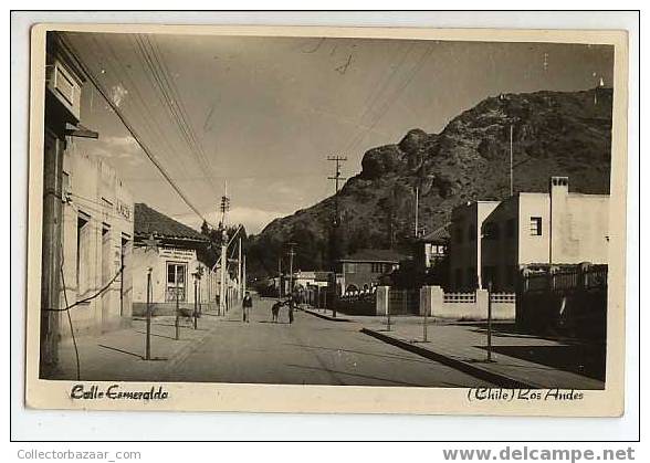 Chile Los Andes POSTCARDS Vintage Ca1900 Calle Esmeralda - Chile