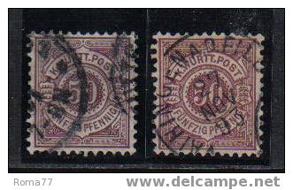 PA77 - WURTTEMBERG 1916,  Il N. 61 + 61a Usati - Afgestempeld