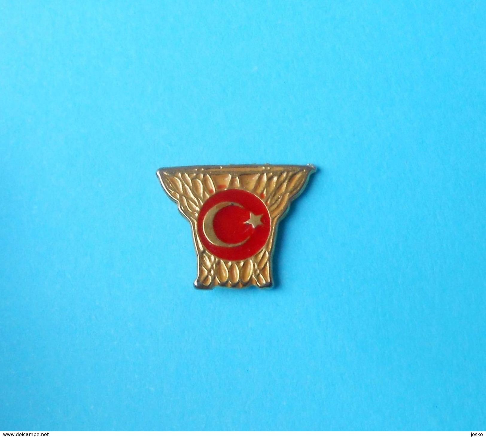 TURKEY BASKETBALL FEDERATION Pin Badge Anstecknadel Basket Ball Baloncesto Pallacanestro Turkiye Turquie Turchia Turkish - Basketball