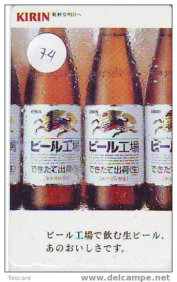 Télécarte BIER (74) BEER - BIERE - CERVEZA Japon - Lebensmittel