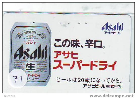 Télécarte BIER (77) BEER - BIERE - CERVEZA Japon - Lebensmittel