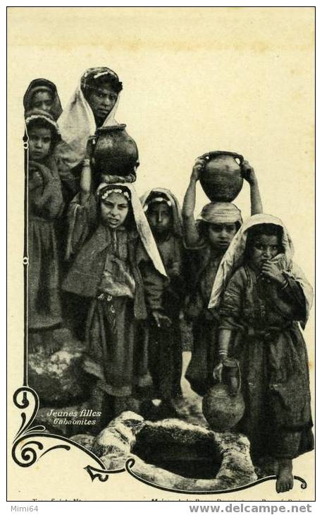 JUDAAICA . PALESTINE . JEUNES FILLES GABAONITES . - Palestina